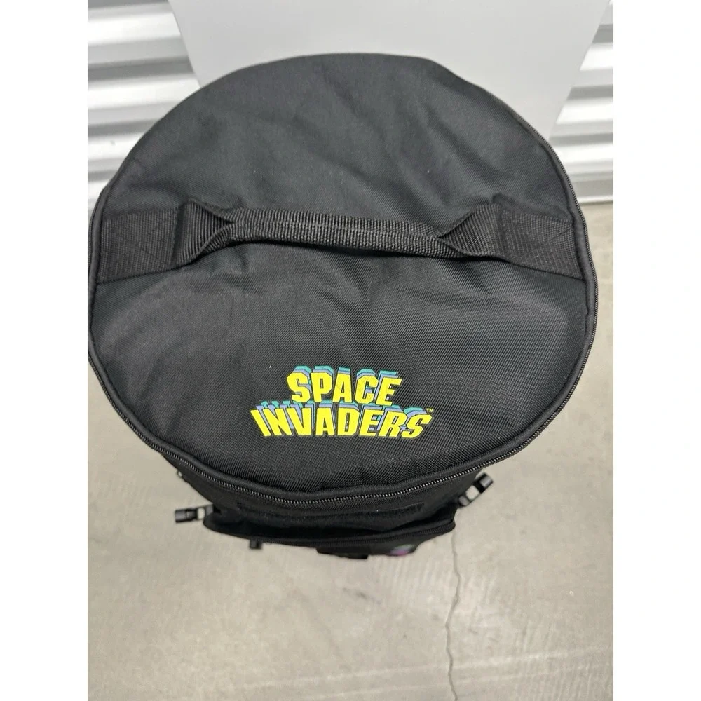 Space Invaders Taito 2020 Large Backpack Black Retro Arcade Gaming Bag